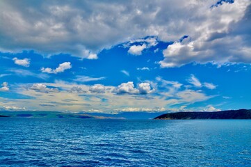 sea and clouds and croatian coast