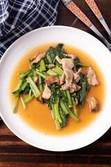 Stir fried Cantonese vegetables with pork