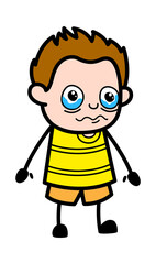 Cartoon Young Boy Crying