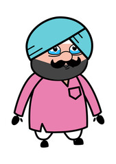 Cartoon Cute Sardar Crying