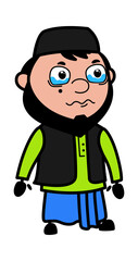 Cartoon Muslim Man Crying