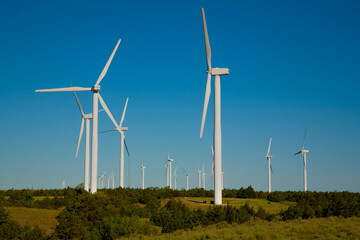 Power generating windmills near Woodward, Oklahoma.