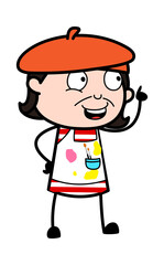 Cartoon Artist Talking Happy
