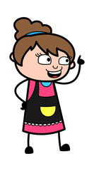 Cartoon Beautician Talking Happy