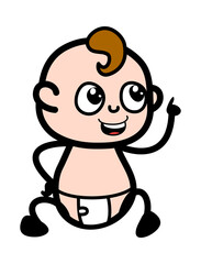 Cartoon Baby Talking Happy
