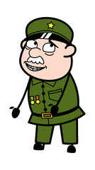 Day Dreaming Military Man cartoon
