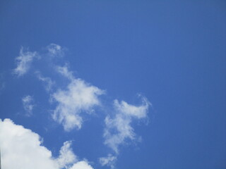 White cloud on clear sky