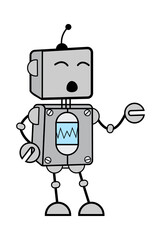 Cartoon Robot Speaking
