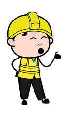 Cartoon Engineer Speaking