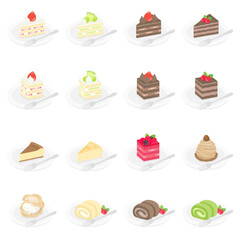 ケーキのイラストセット