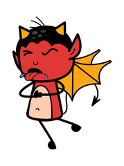 Cartoon Devil Choking