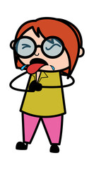 Cartoon Teacher Choking