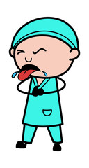 Cartoon Surgeon Choking