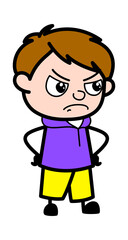 Aggressive Boy Cartoon