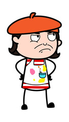 Aggressive Artist Cartoon