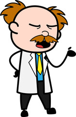 Scientist Talking Unamused Face Cartoon