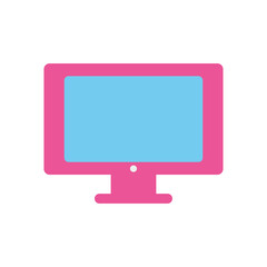 computer monitor icon, flat style