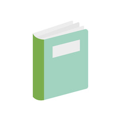 academic book icon, flat style