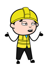 Fototapeta premium Engineer Talking Cartoon