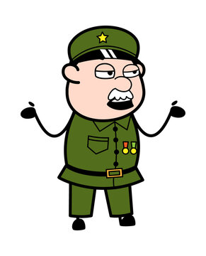 Military Man Talking Cartoon