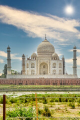 Naklejka premium Taj Mahal, famous sight of India, Agra
