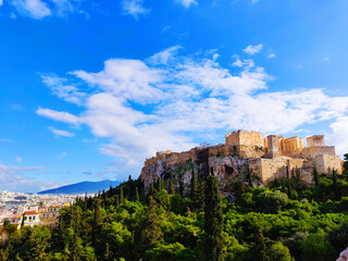 Fototapeta na wymiar Panoramic view of Mount Olympus. 
