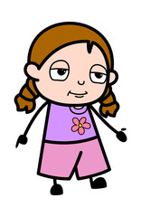 Girl Expressionless Face Cartoon