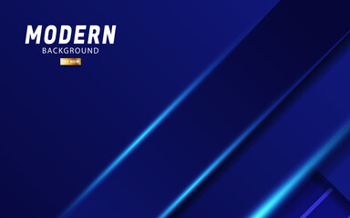 Obraz premium luxury modern abstract future blue vector background banner design.Overlap layers with paper effect.Realistic light effect on stripe texture background.vector illustration.