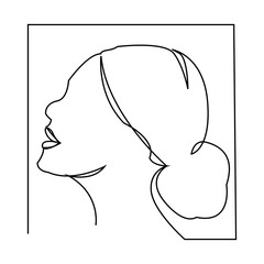 woman head lineart 