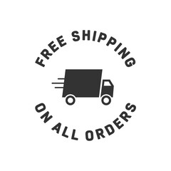 Online Free Shipping On All Orders Vector Text Isolated Illustration Background