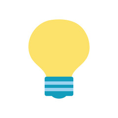 bulb light icon, flat style
