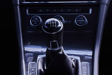 car manual six gear gearbox black handle
