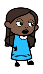 Cartoon Black Girl Discussing