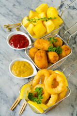 Spanish Cuisine. Traditional assorted Tapas.
