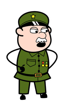 recommend clip art: Cartoon Military Man Discussing