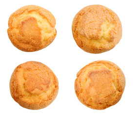tasty muffin cake, isolated on white