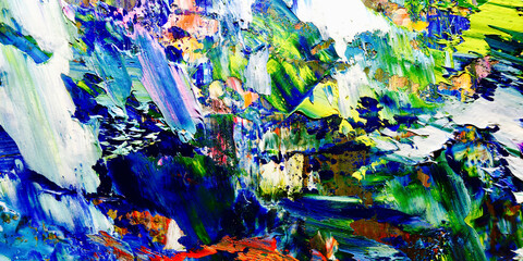 Colorful abstract background wallpaper. Modern motif visual art.  Mixtures of oil paint. Trendy...