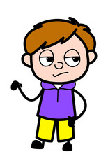 Unamused Boy Cartoon