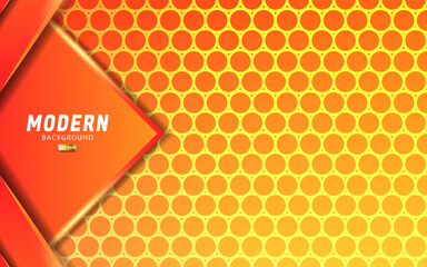 modern abstract premium futuristic orange background banner design.Overlap layers with paper effect.Realistic light effect on circle pattern texture background.vector illustration.