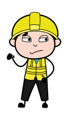 Unamused Engineer Cartoon
