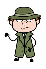 Unamused Spy Cartoon