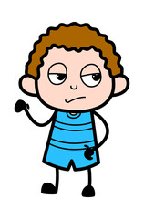 Unamused Kid Cartoon