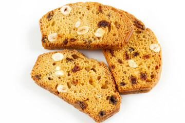 Crispy biscuits with fruit. Italian biscotti.