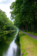 Fototapeta na wymiar Water canal in Belgium, province Antwerpen near Retie