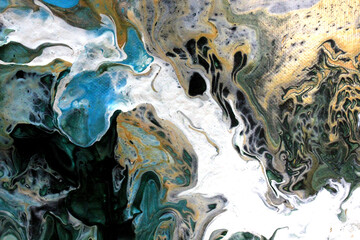 blue yellow green abstraction