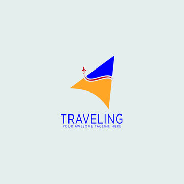 direction compass for travel logo