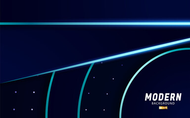 modern premium dark blue background banner design. Realistic light effect on dots textured background.technology concept,vector illustration.