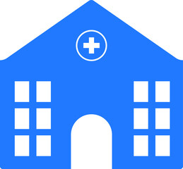 hospital icon (blue version)