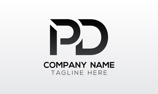 Letter pd monogram logo Royalty Free Vector Image