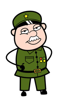 recommend clip art: Hands on waist Cartoon Military Man